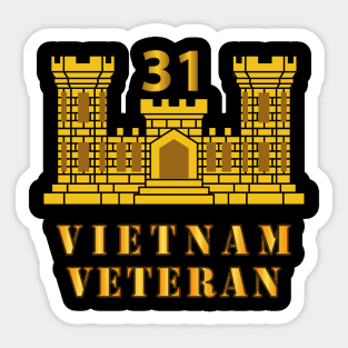 31st Engineer Battalion - ENG Branch - Vietnam Veteran Sticker